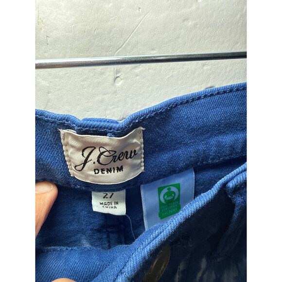 J crew 10 inch vintage straight tie dye bleached raw hem jeans womens 27 boho - Picture 3 of 12